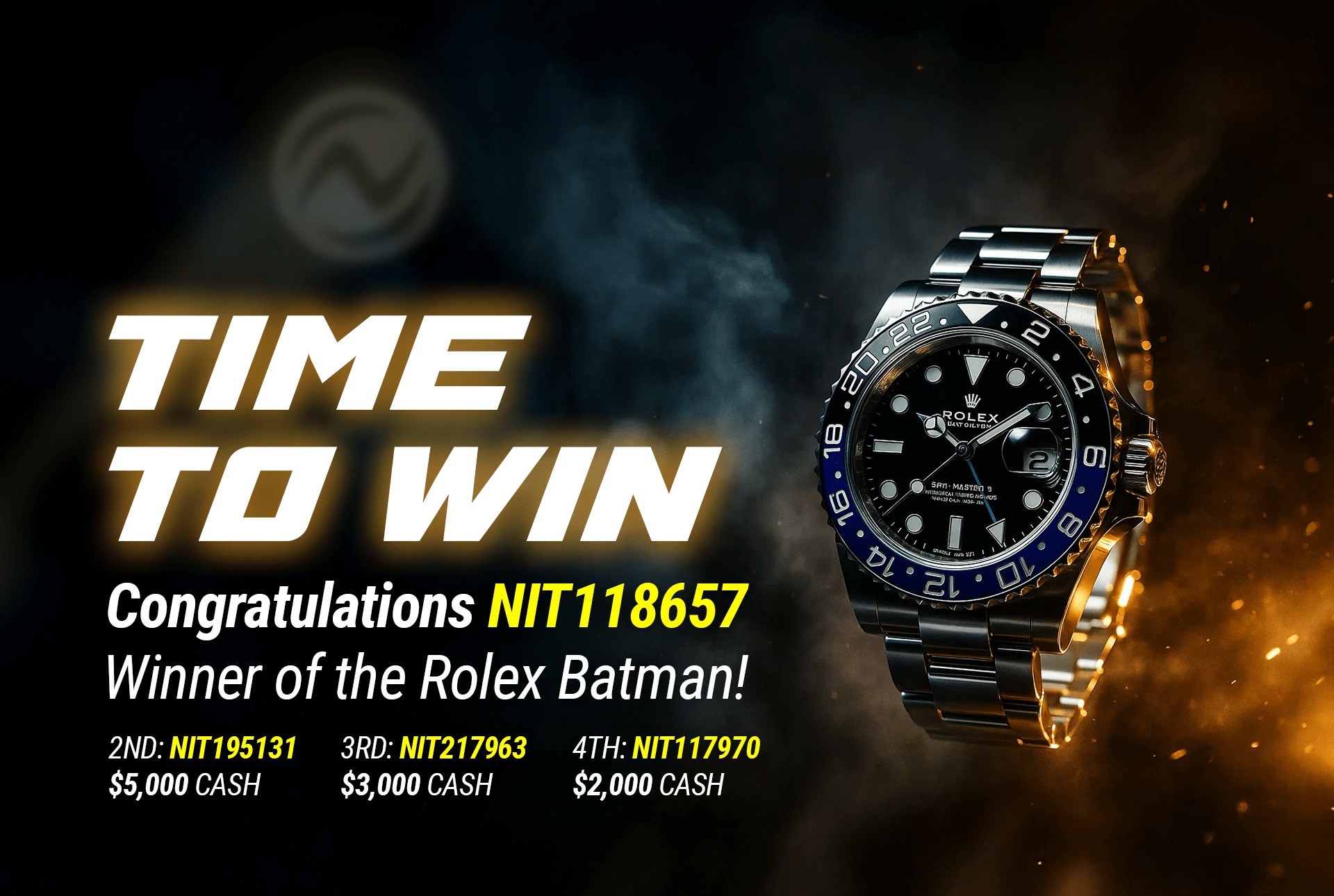 Rolex - Time to Win Winner